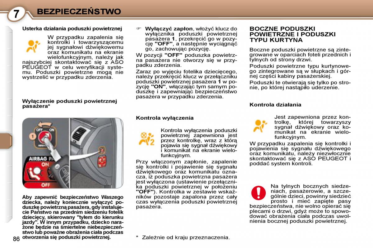 manual Peugeot 607 Peugeot 607 instrukcja / page 87