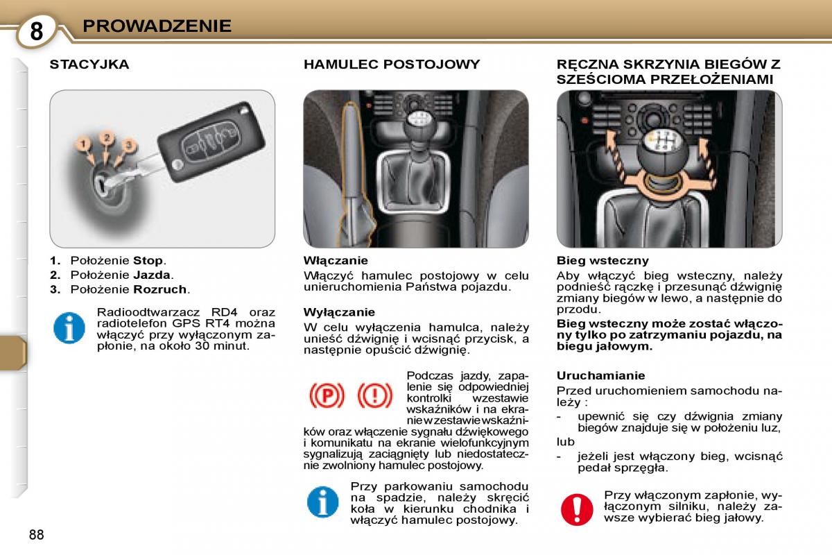 manual Peugeot 607 Peugeot 607 instrukcja / page 89