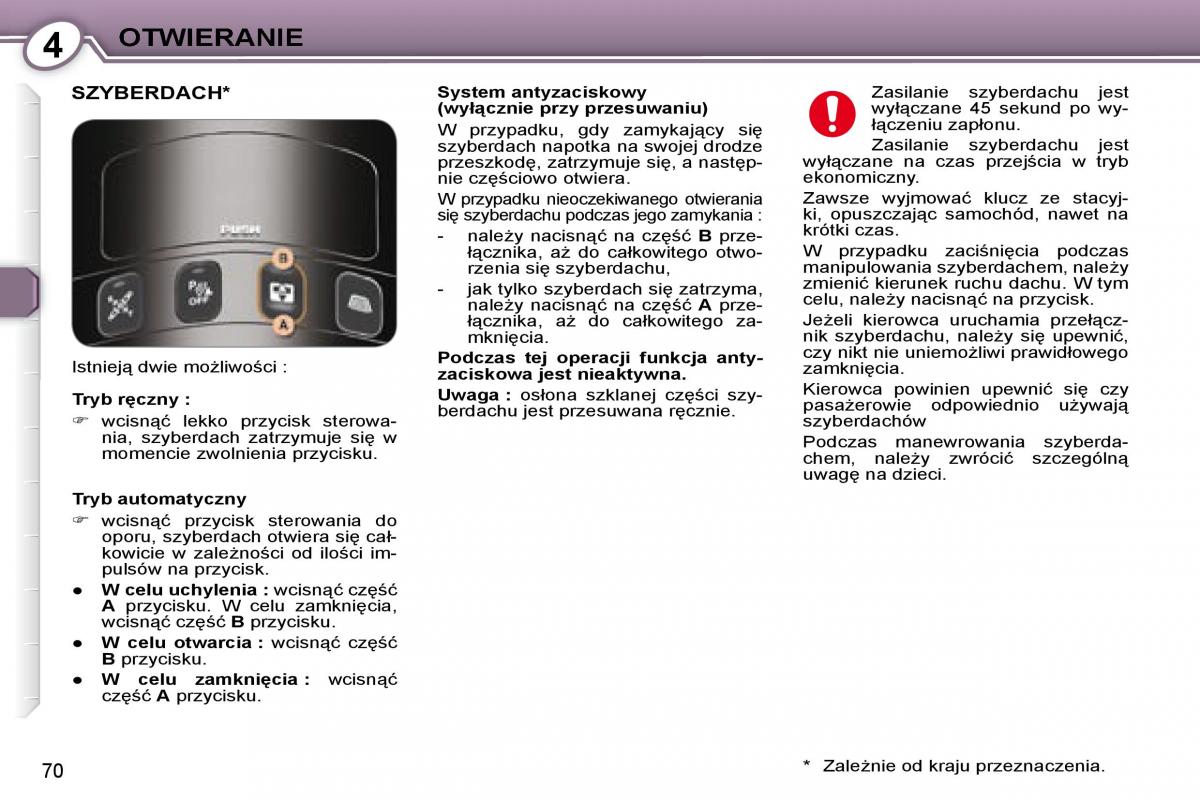 Peugeot 607 instrukcja obslugi page 71 pdf