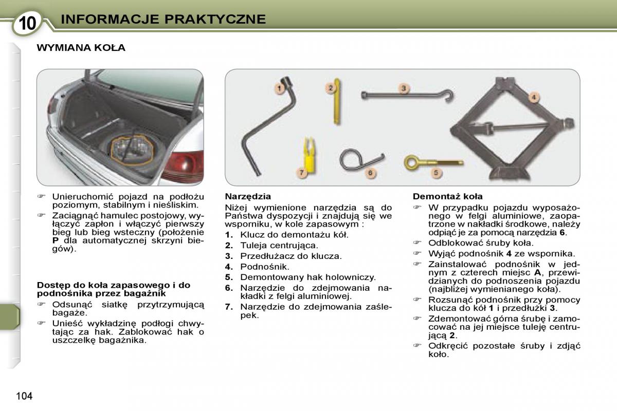 manual Peugeot 607 Peugeot 607 instrukcja page 105 pdf