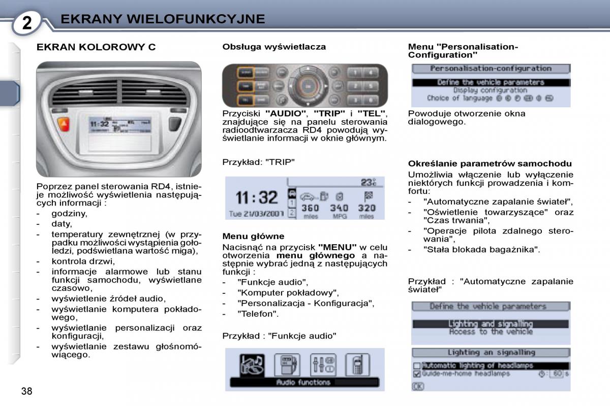 Peugeot 607 instrukcja obslugi page 21 pdf