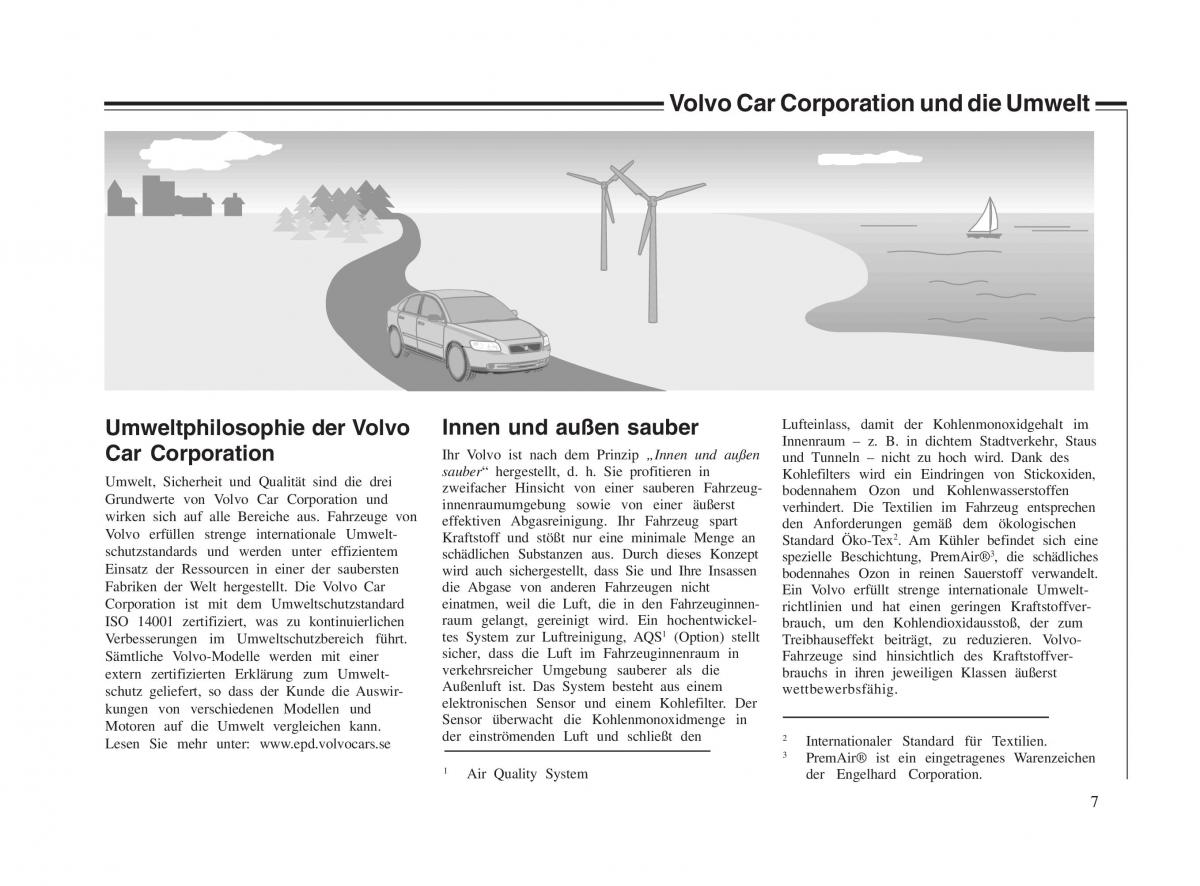 Volvo V70 II 2 Handbuch / page 8