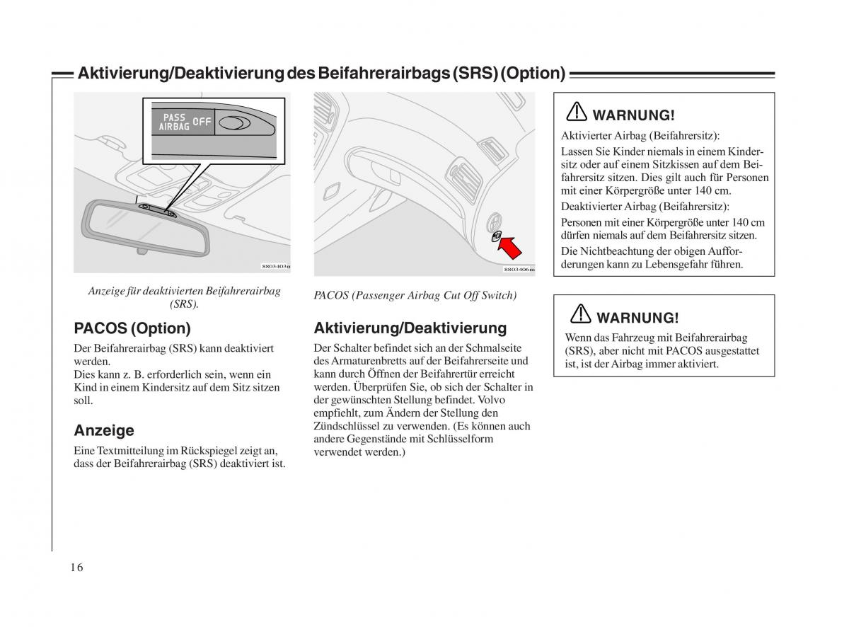 Volvo V70 II 2 Handbuch / page 17