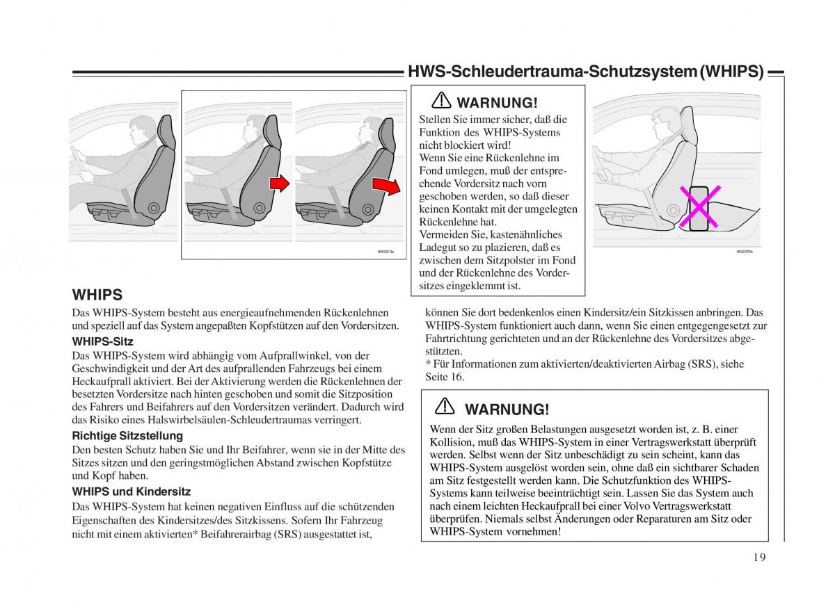 Volvo V70 II 2 Handbuch / page 20