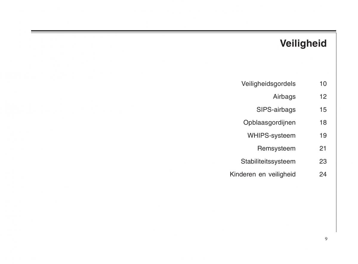 Volvo V70 II 2 handleiding / page 10