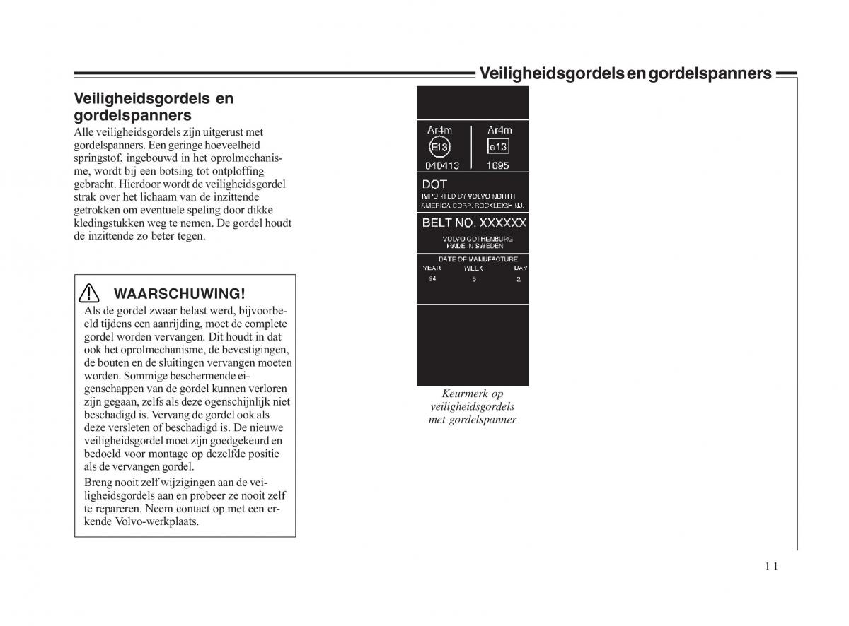 Volvo V70 II 2 handleiding / page 12