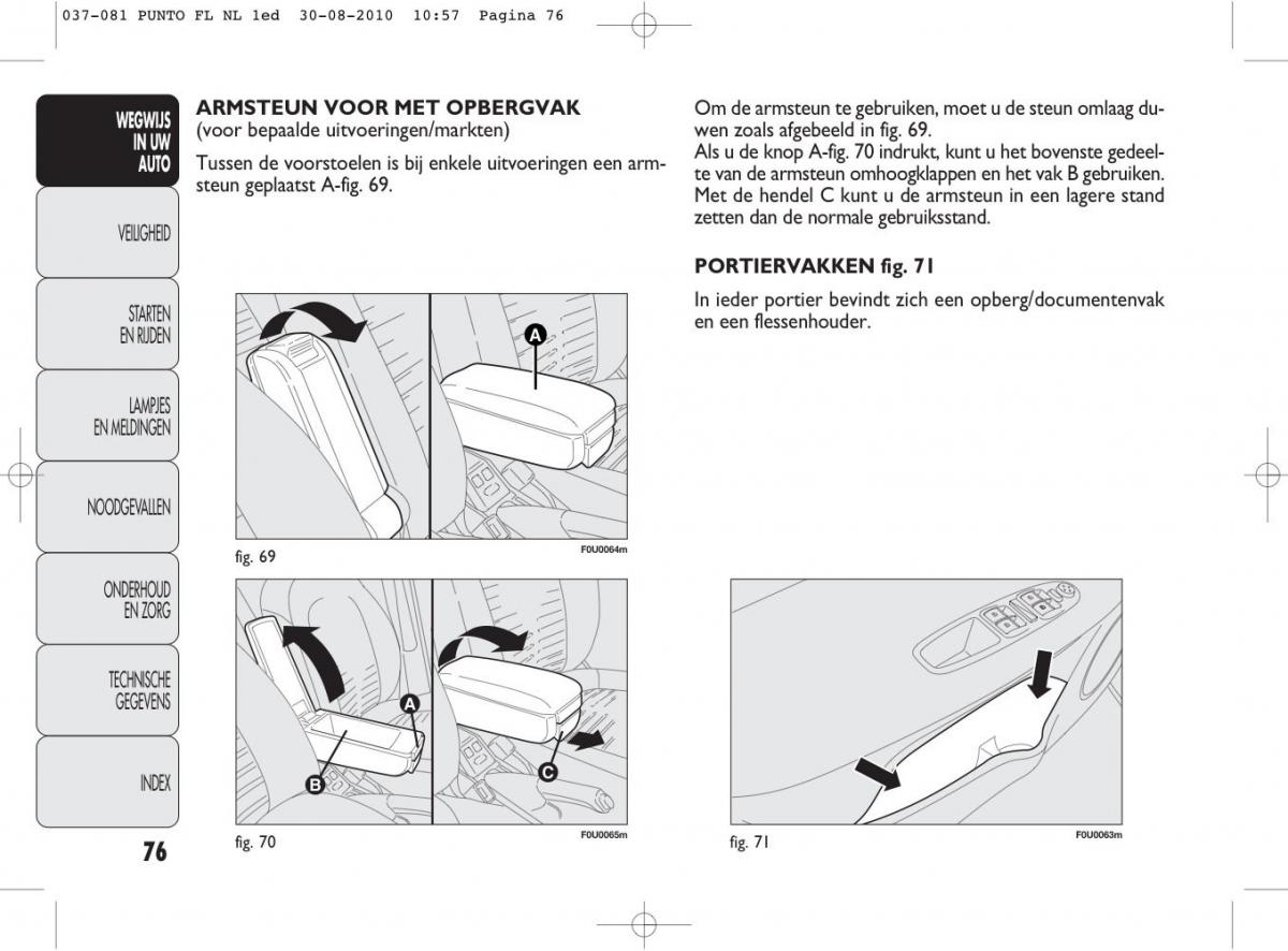 Fiat Punto Evo handleiding / page 78