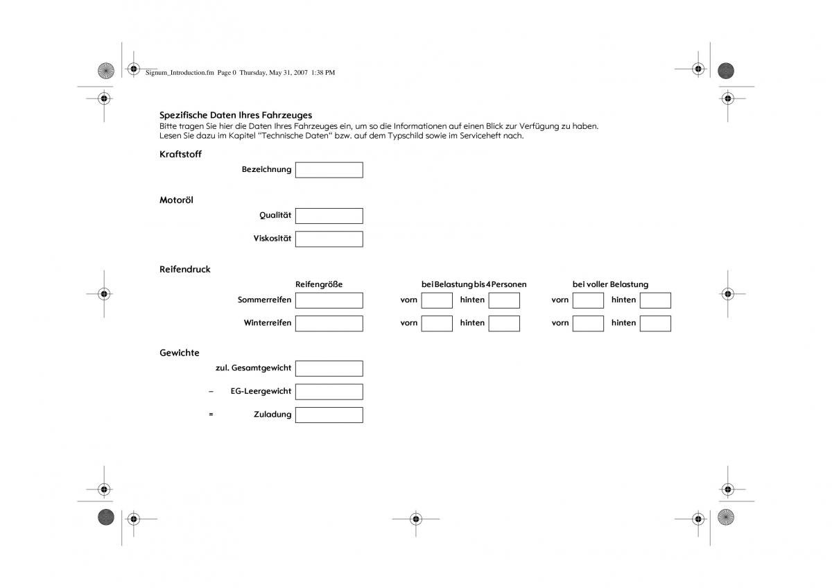 Opel Signum C Vauxhall Handbuch / page 2
