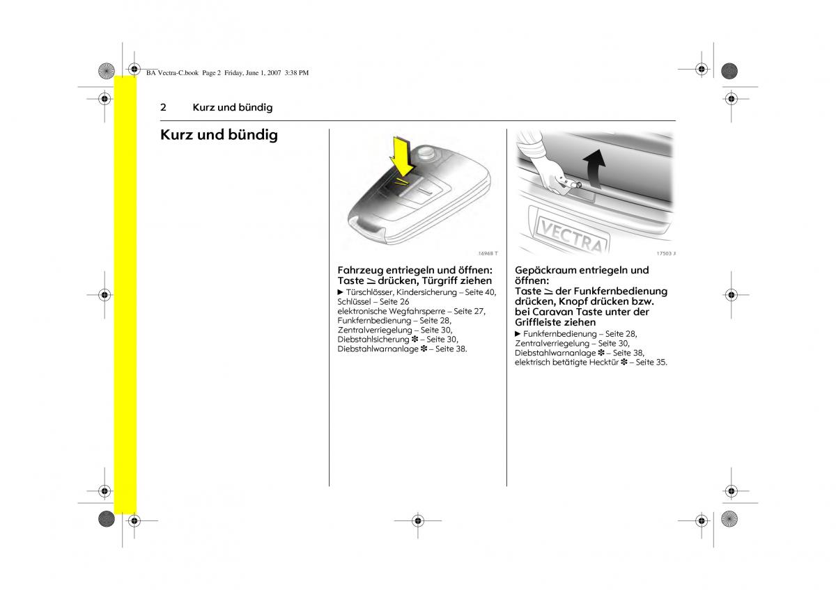 Opel Vectra C Handbuch / page 6