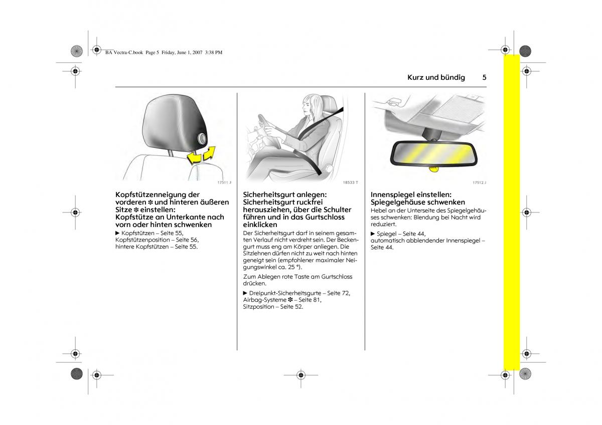 Opel Vectra C Handbuch / page 9