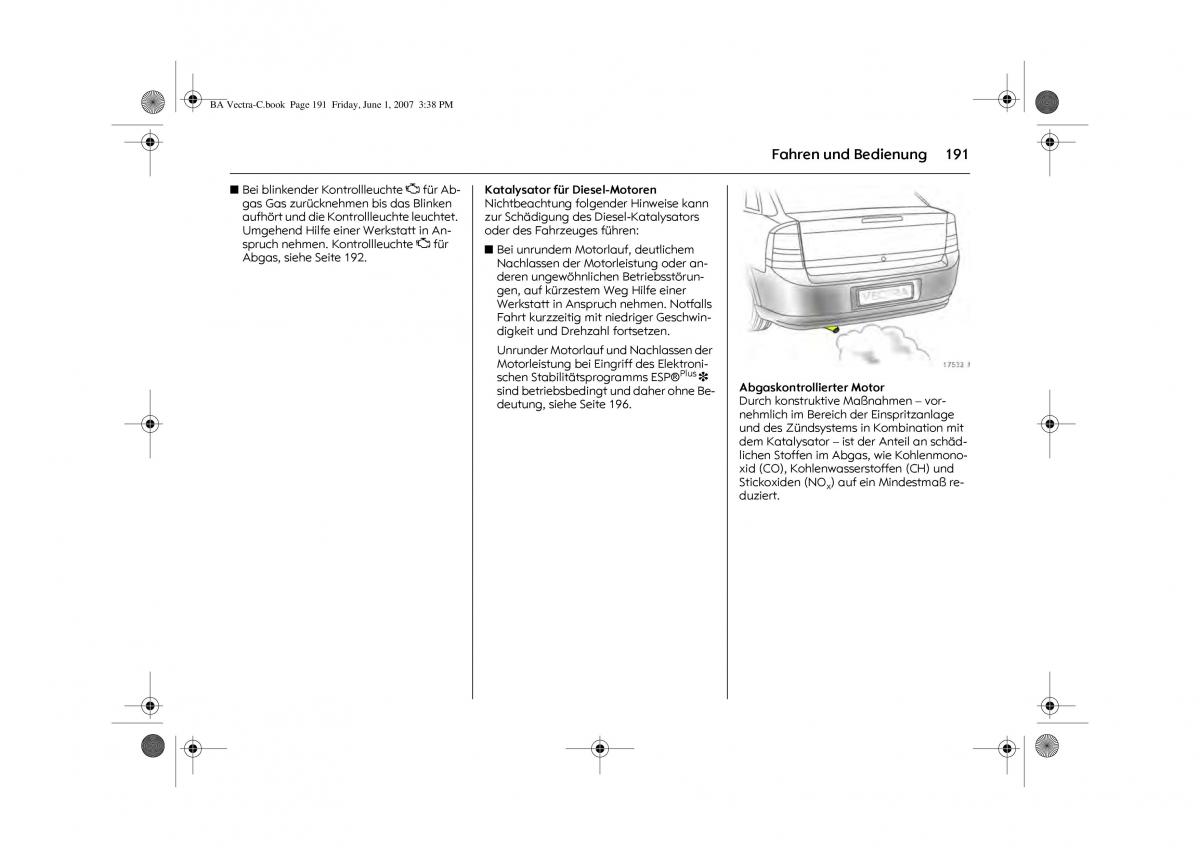 manual  Opel Vectra C Handbuch / page 195