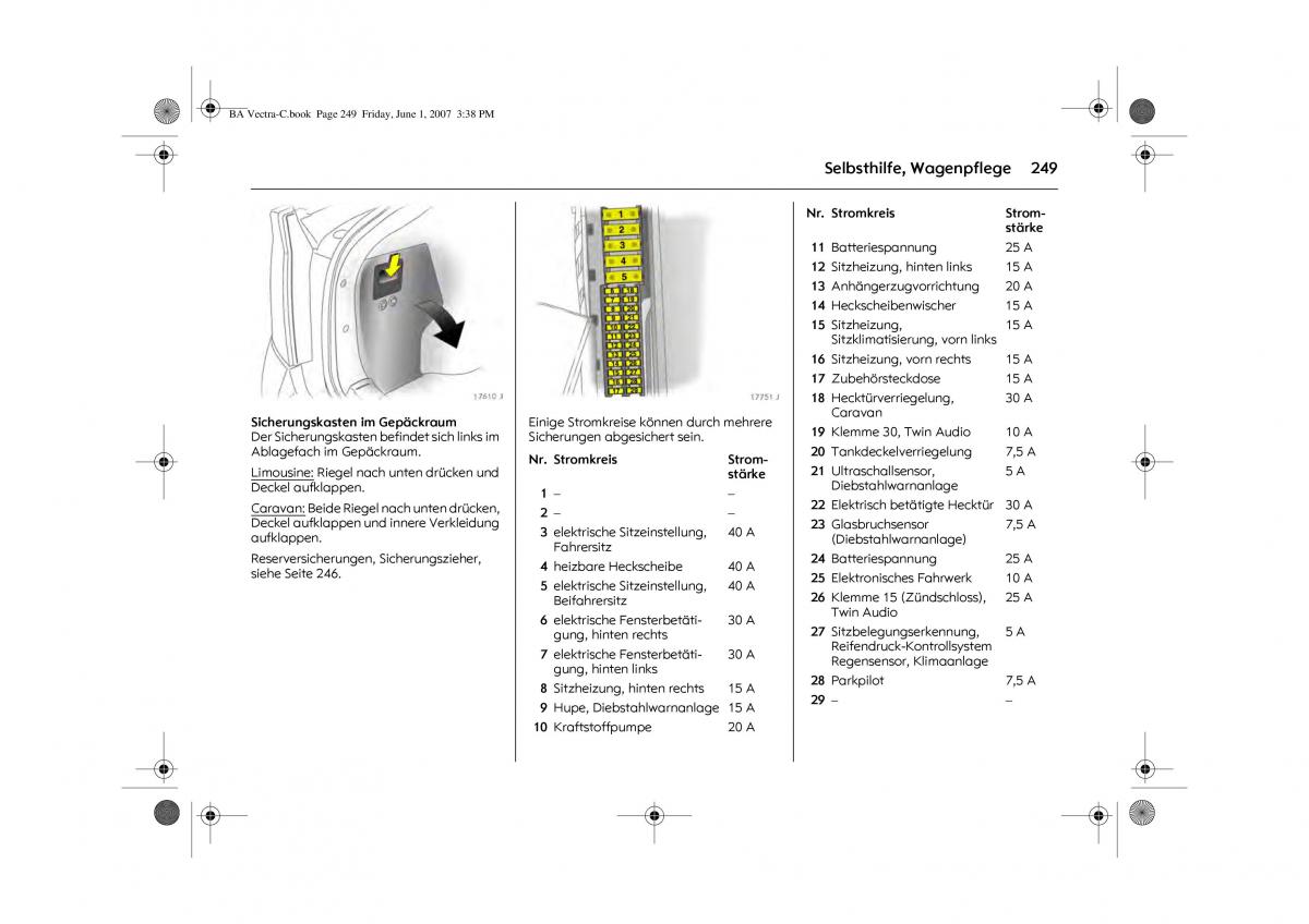 manual  Opel Vectra C Handbuch / page 253