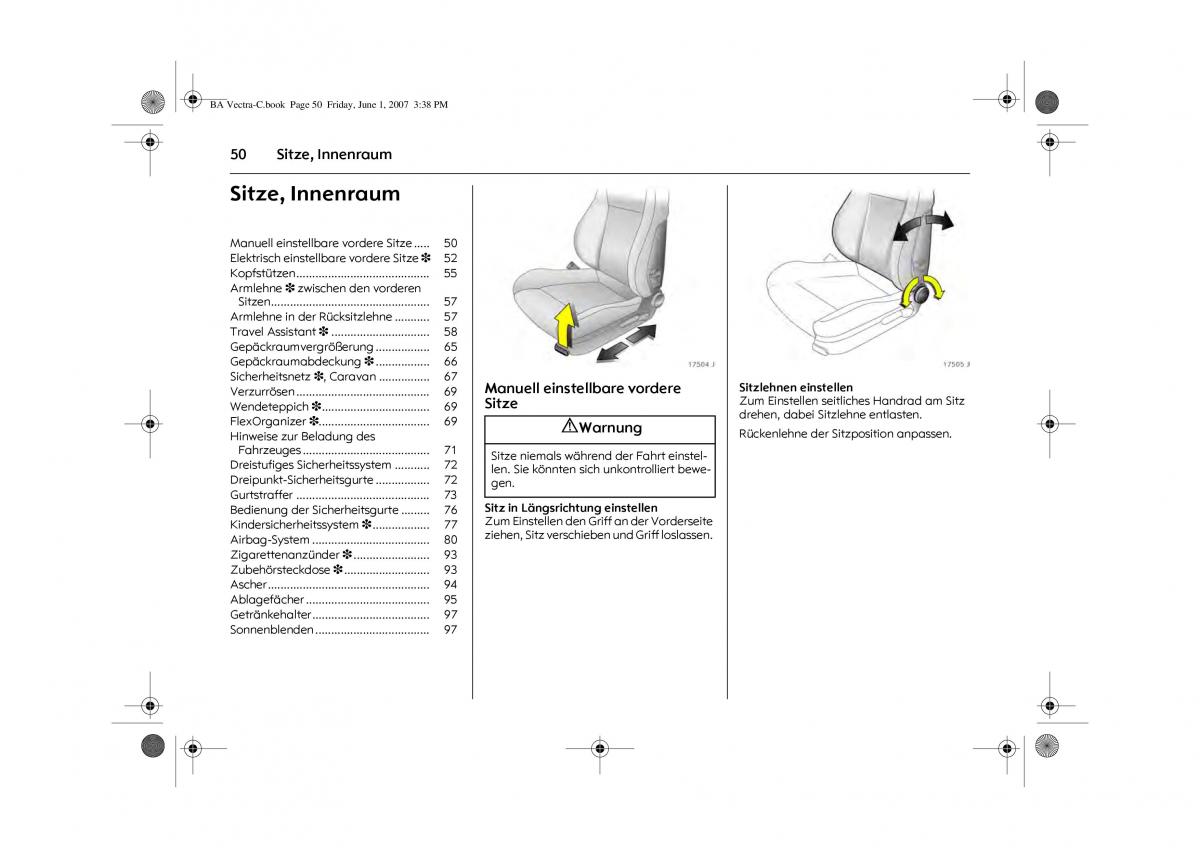 manual  Opel Vectra C Handbuch / page 54