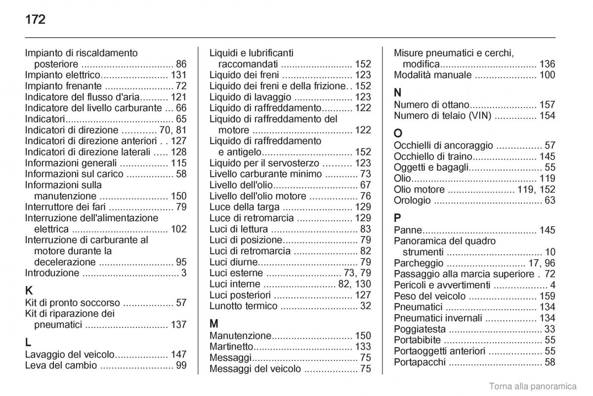 Opel Vivaro I 1 manuale del proprietario / page 173