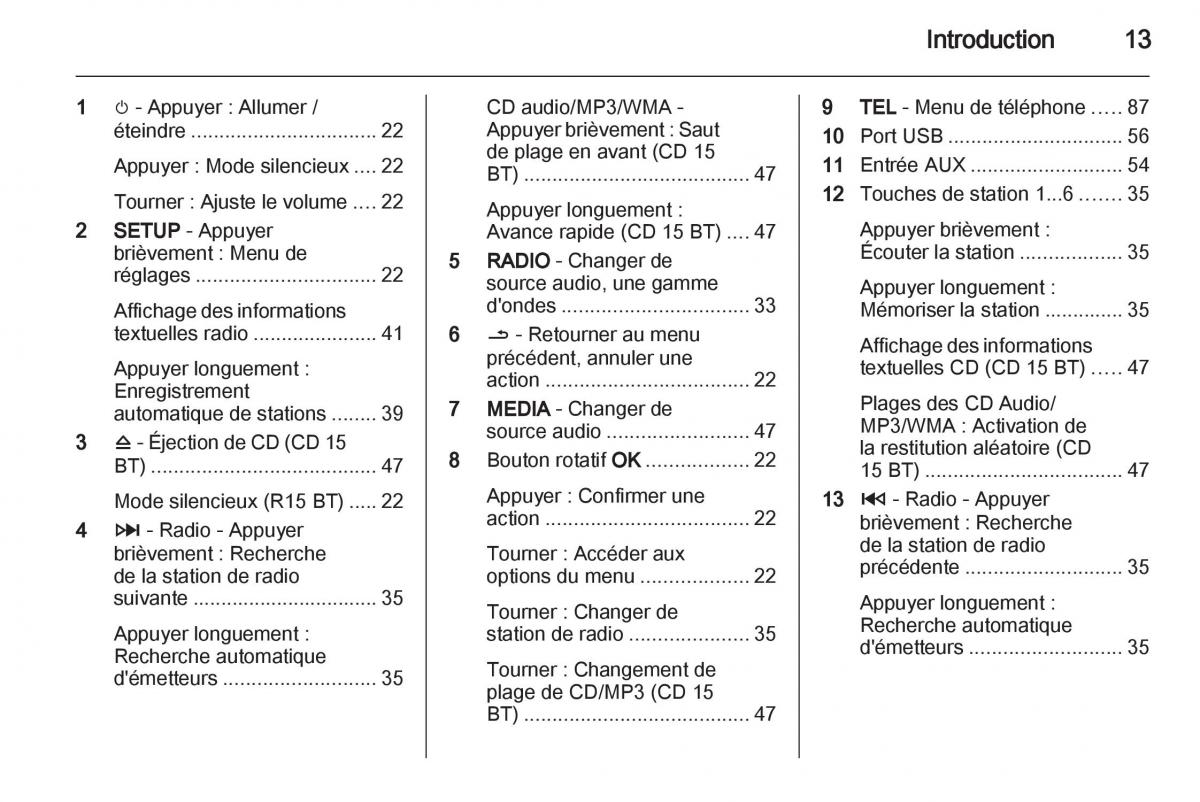 Opel Vivaro I 1 manuel du proprietaire / page 13