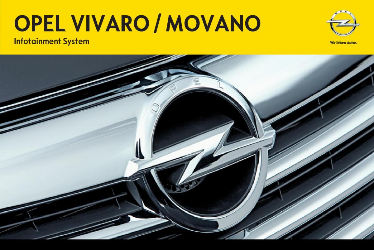 Opel Vivaro I 1 manuel du proprietaire / page 1