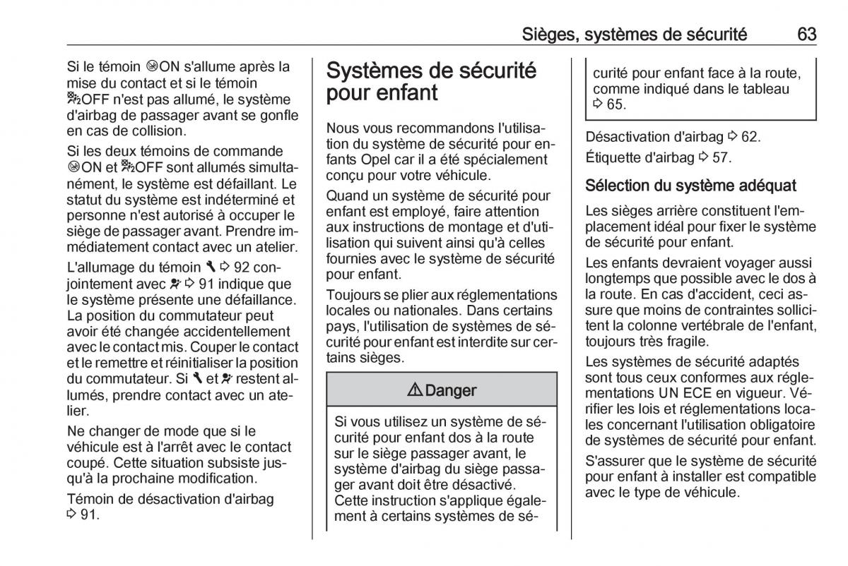 Opel Vivaro II 2 manuel du proprietaire / page 65