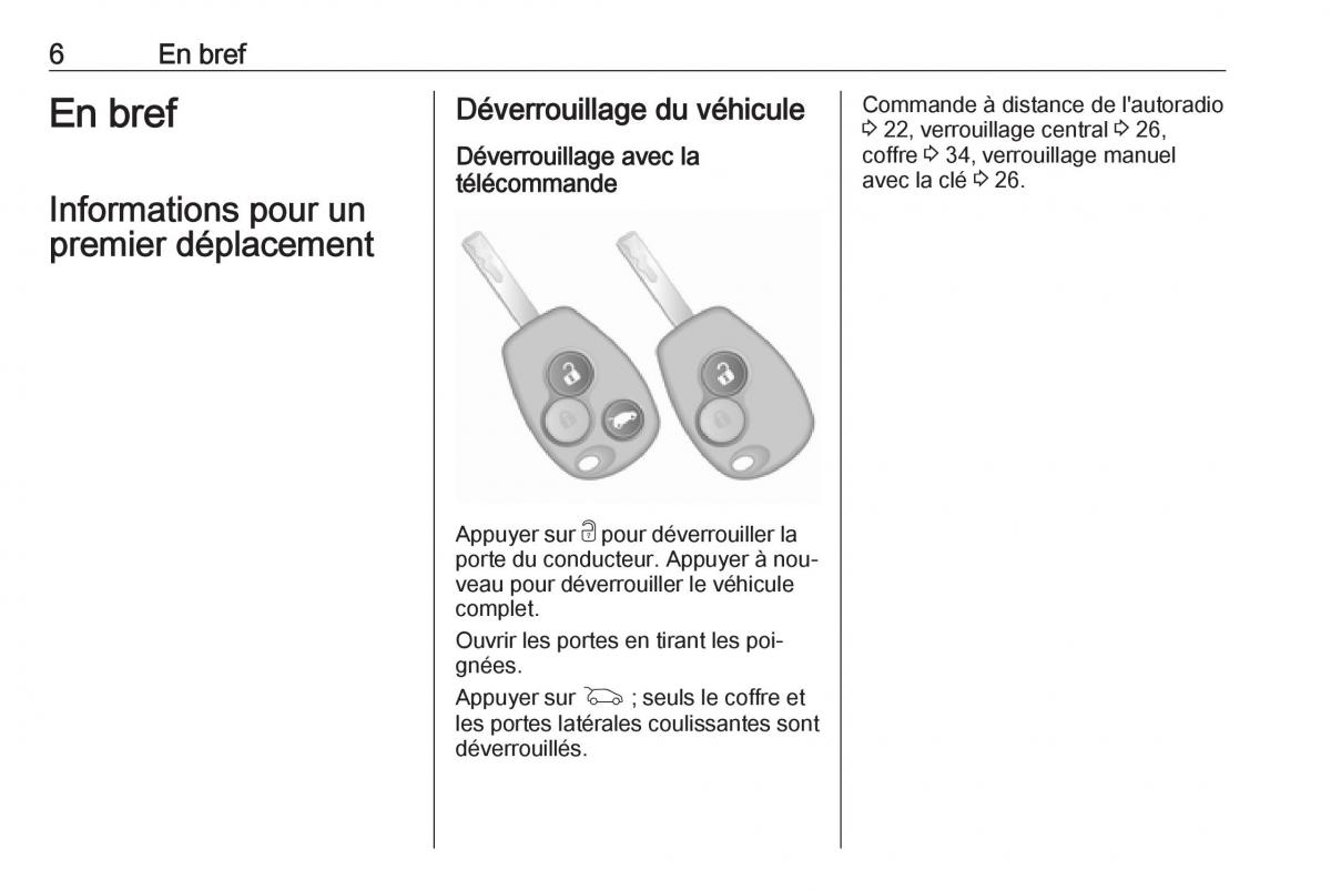 Opel Vivaro II 2 manuel du proprietaire / page 8