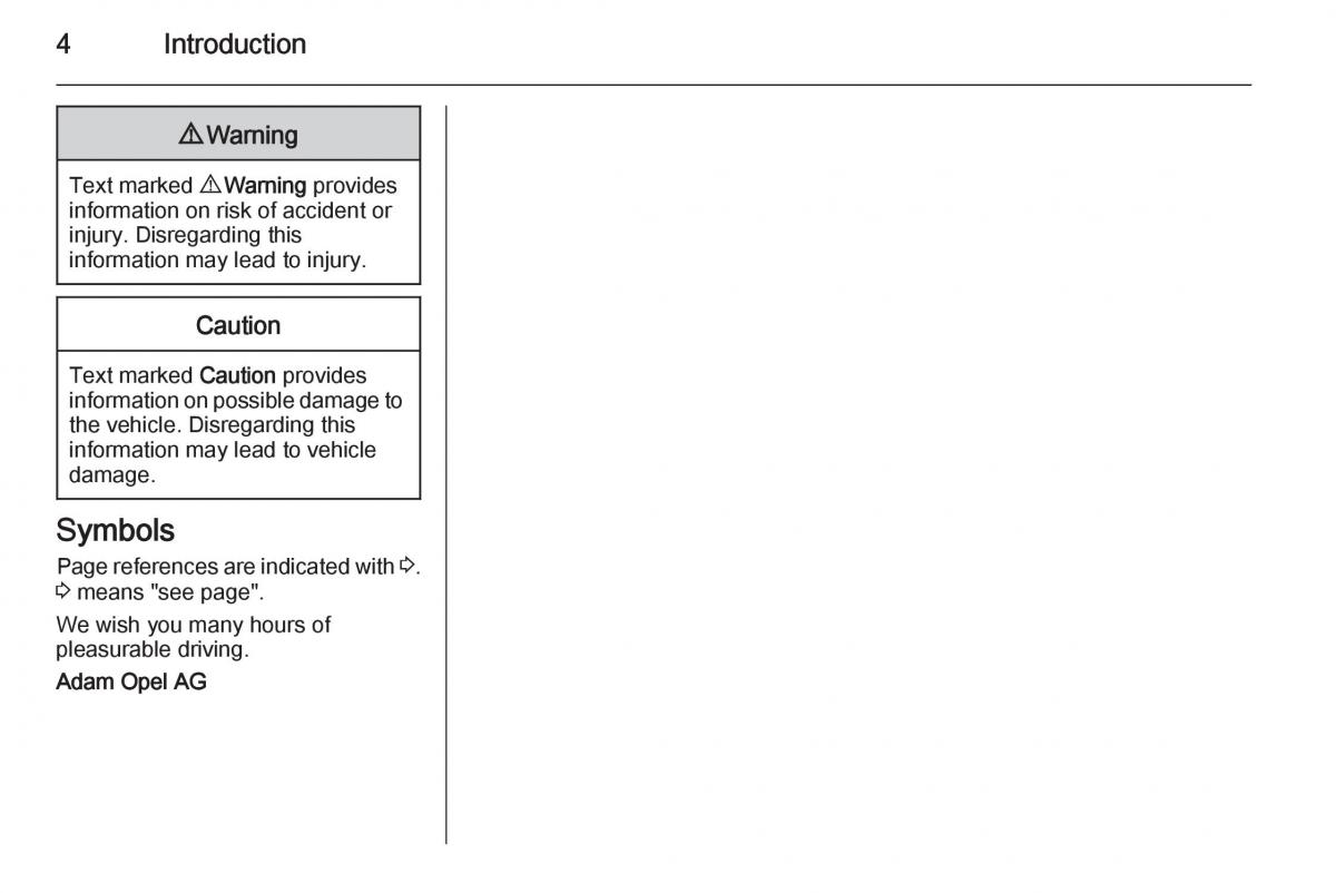 Opel Vivaro II 2 owners manual / page 6