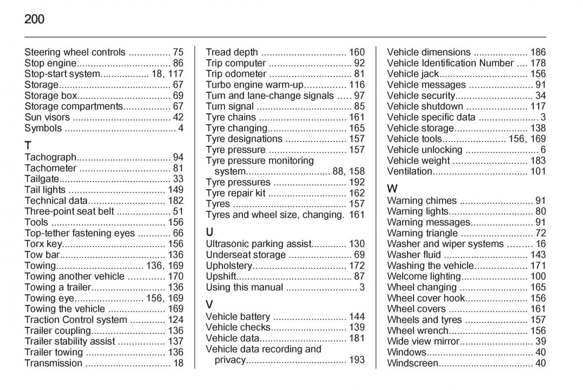 Opel Vivaro II 2 owners manual / page 202