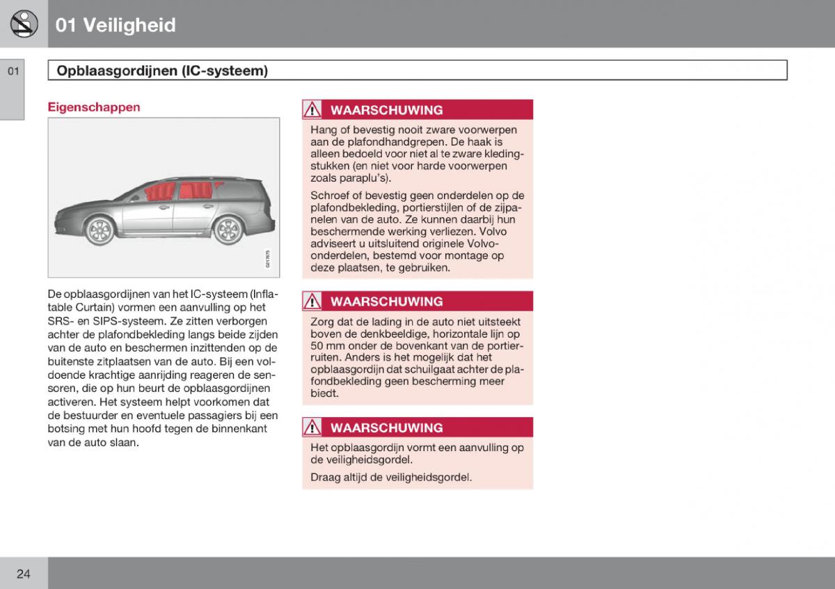 Volvo V70 III 3 handleiding / page 25