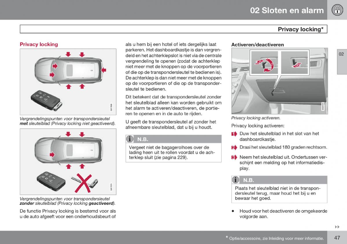 Volvo V70 III 3 handleiding / page 48