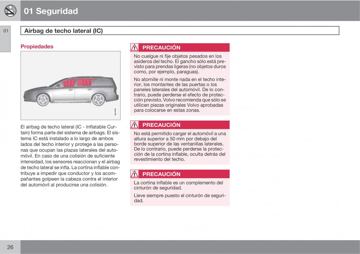 Volvo V70 III 3 manual del propietario / page 28