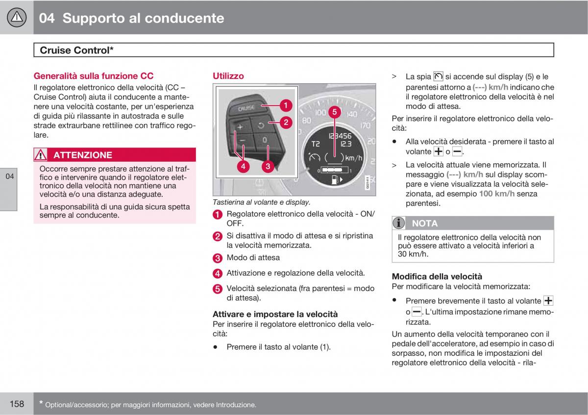 Volvo V70 III 3 manuale del proprietario / page 160