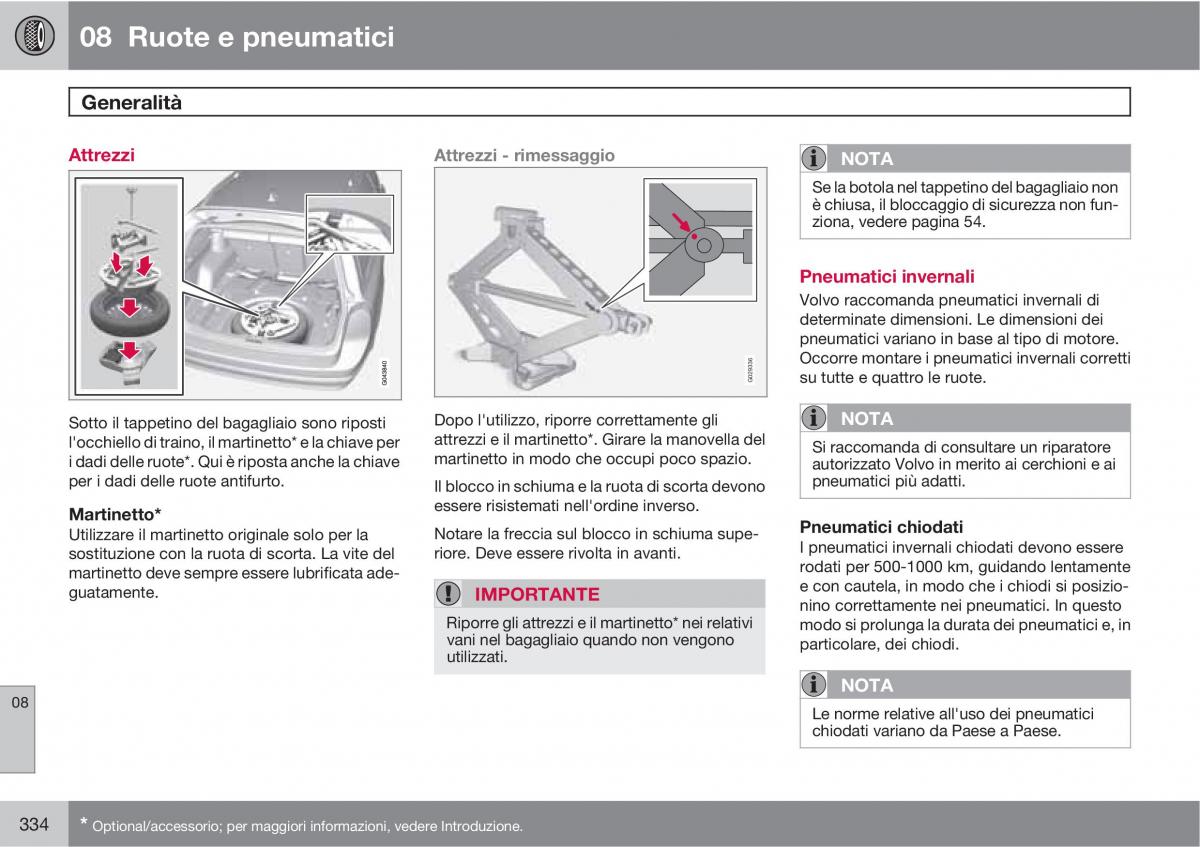 Volvo V70 III 3 manuale del proprietario / page 336