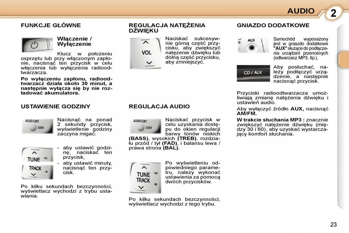 Peugeot 107 instrukcja obslugi / page 8