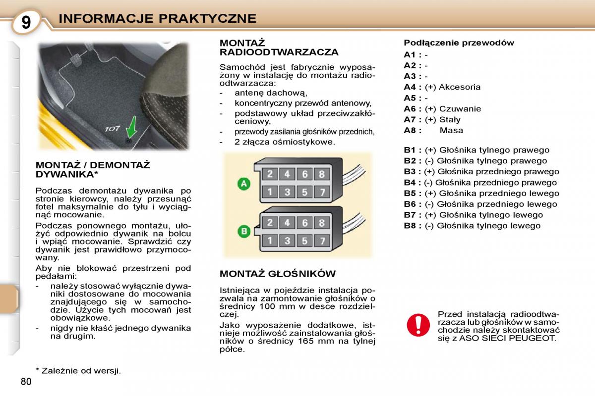 Peugeot 107 instrukcja obslugi / page 83