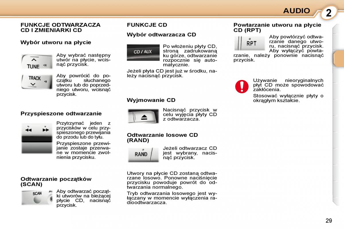 Peugeot 107 instrukcja obslugi / page 14