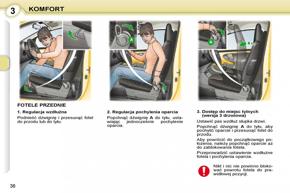 Peugeot 107 instrukcja obslugi / page 21