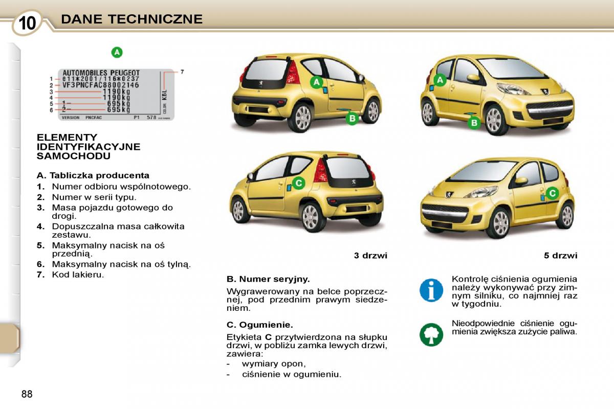 Peugeot 107 instrukcja obslugi / page 91