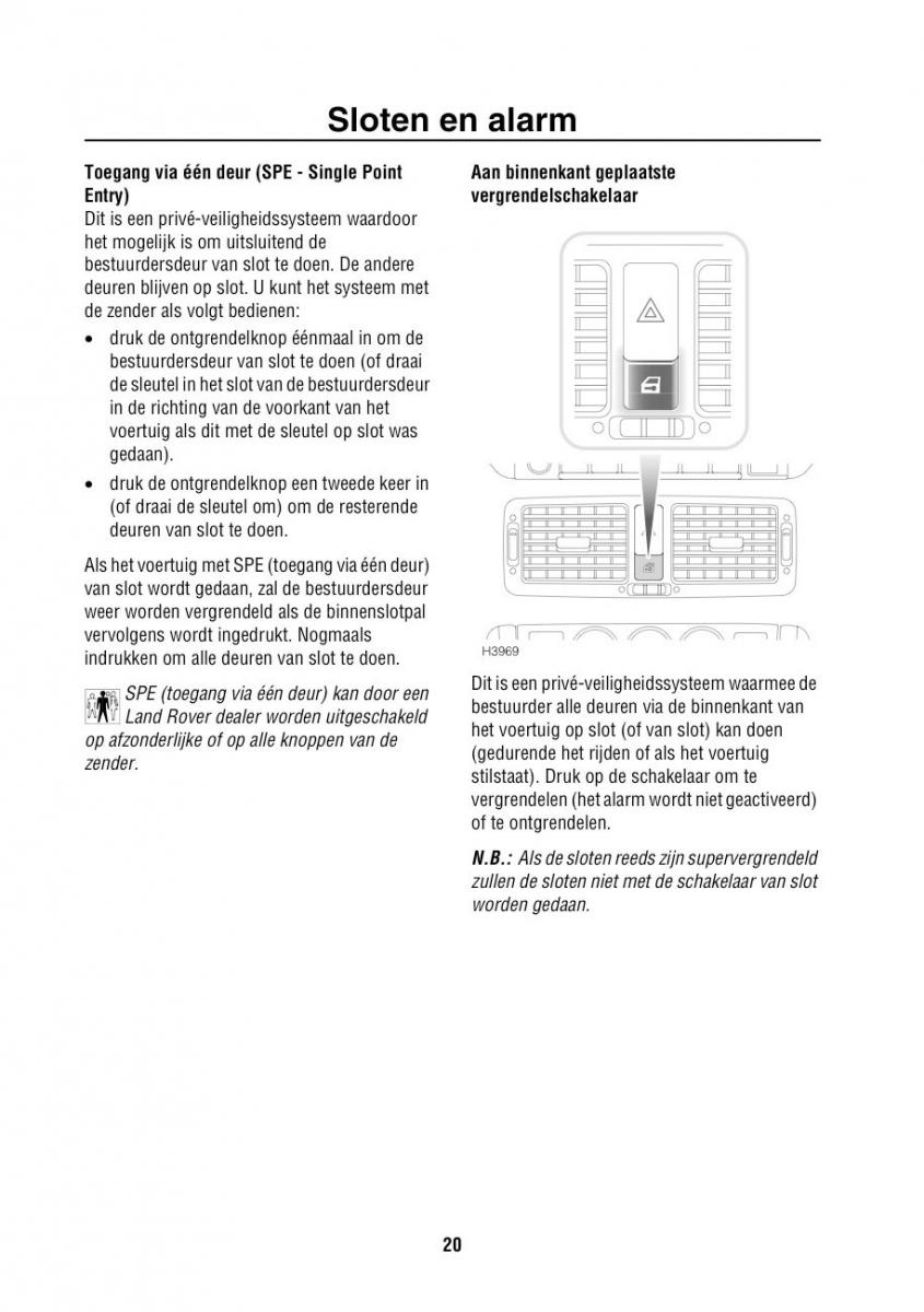 manual  Land Rover Range Rover III 3 L322 handleiding / page 21