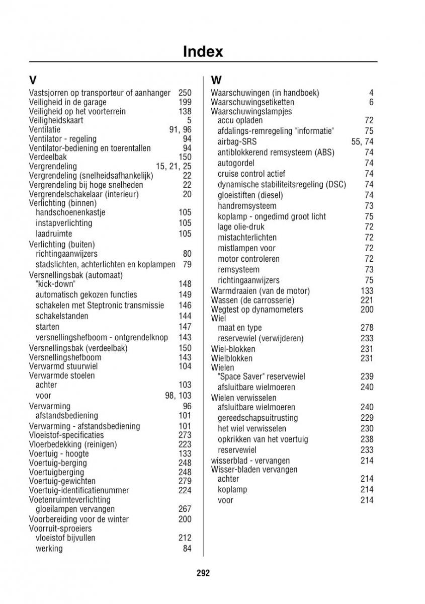 manual  Land Rover Range Rover III 3 L322 handleiding / page 293