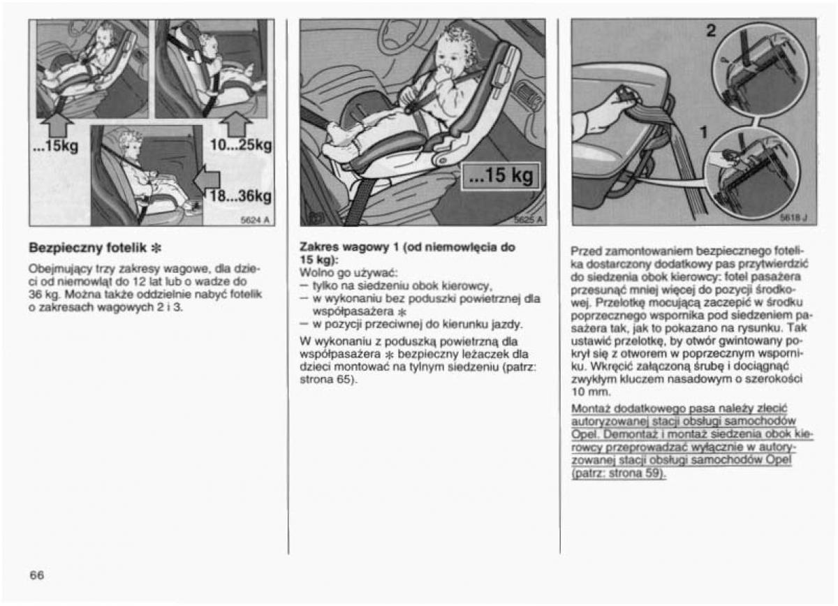 Opel Vectra B instrukcja obslugi / page 65