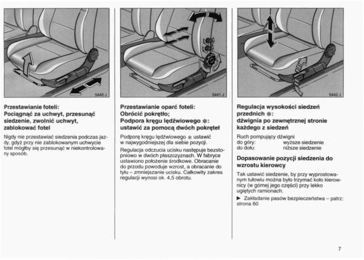 Opel Vectra B instrukcja obslugi / page 7