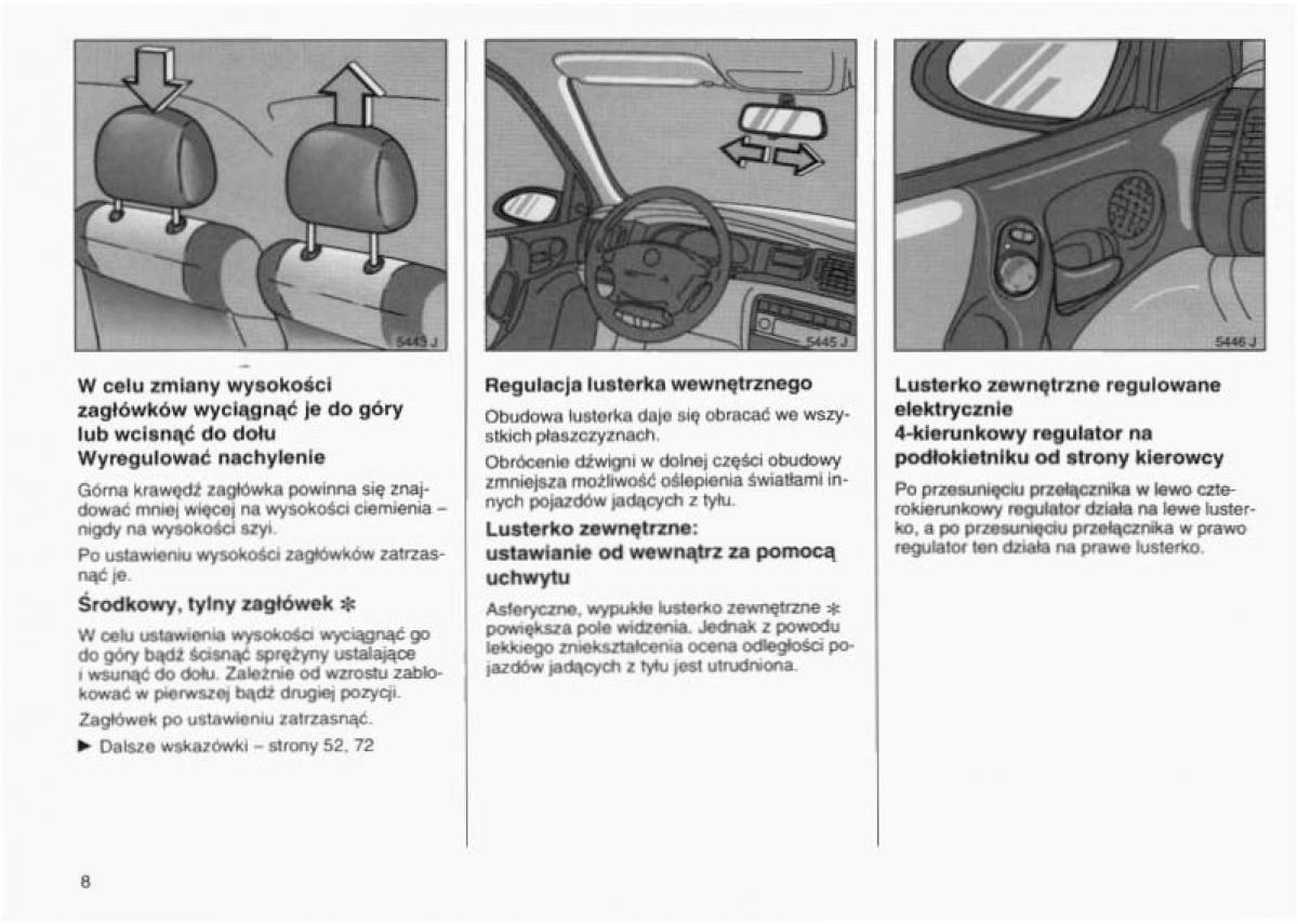 Opel Vectra B instrukcja obslugi / page 8