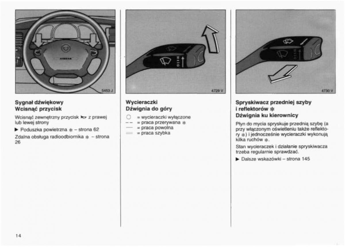 Opel Vectra B instrukcja obslugi / page 14