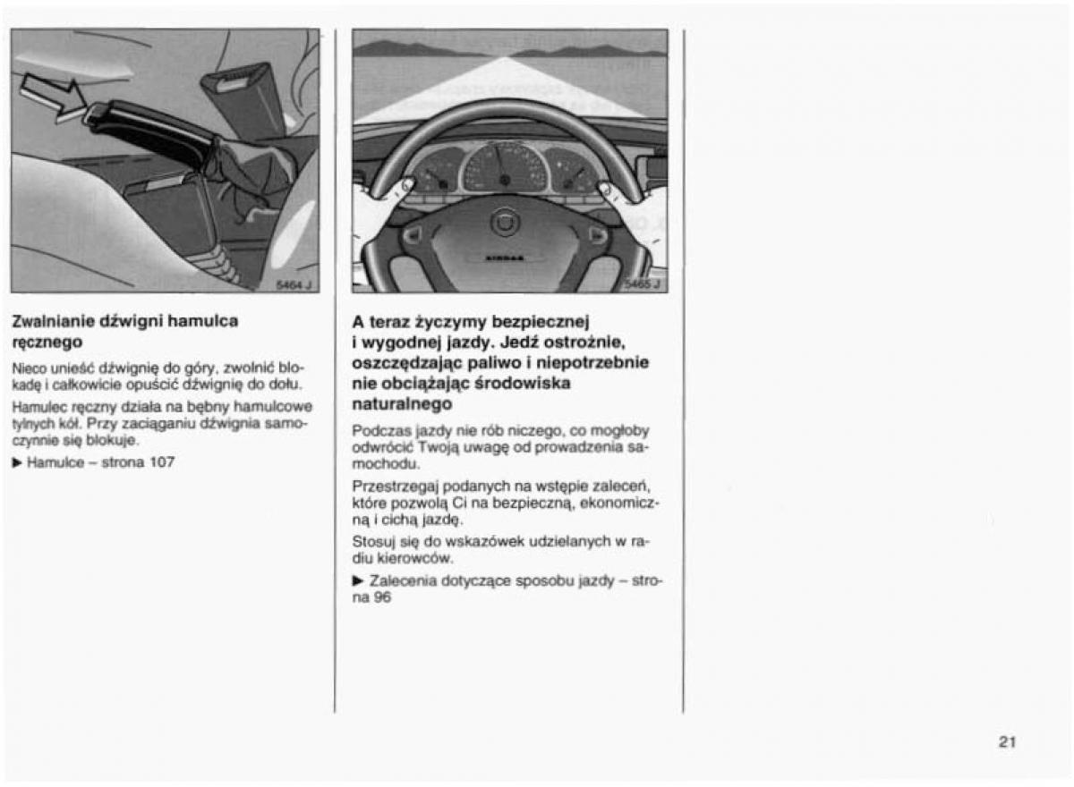 Opel Vectra B instrukcja obslugi / page 21