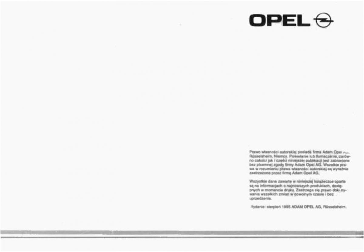Opel Vectra B instrukcja obslugi / page 169