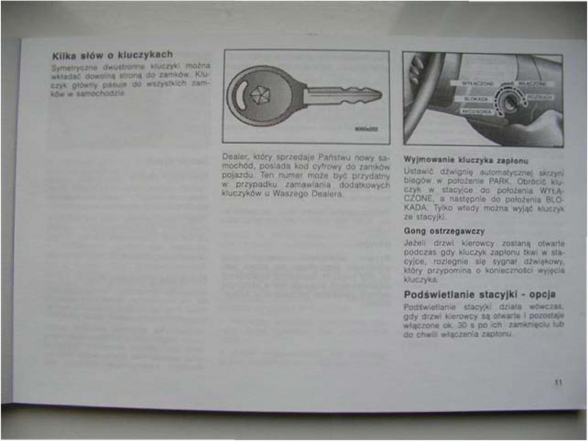manual  Chrysler Voyager Caravan III 3 instrukcja / page 13