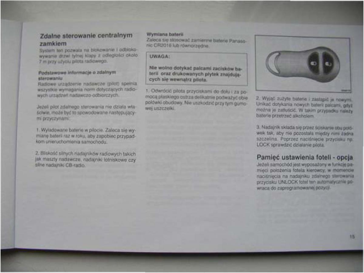 manual  Chrysler Voyager Caravan III 3 instrukcja / page 17