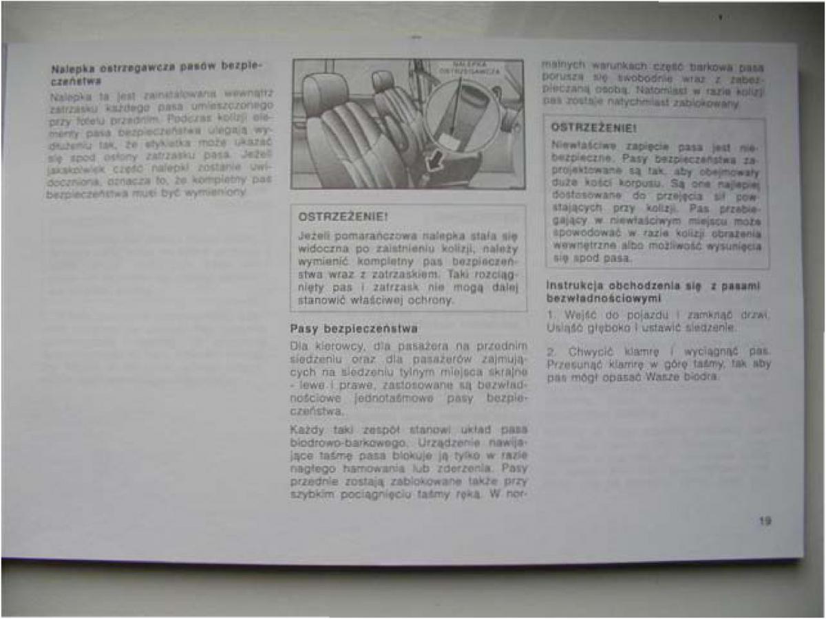 Chrysler Voyager Caravan III 3 instrukcja obslugi / page 21