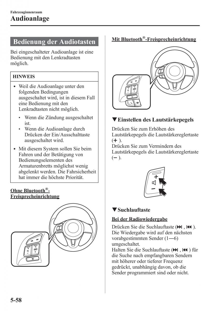 Bedienungsanleitung  Mazda CX 5 Handbuch / page 392
