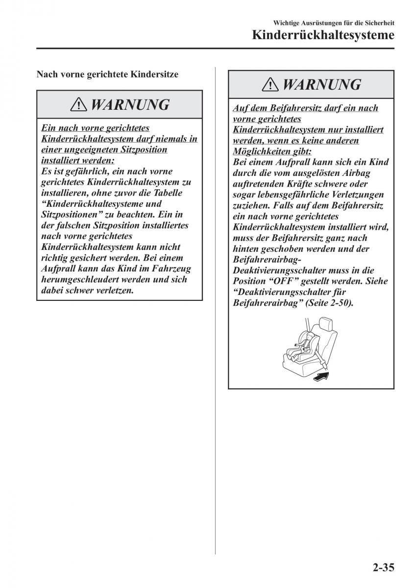 Bedienungsanleitung  Mazda CX 5 Handbuch / page 51