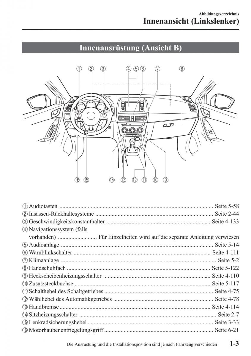 Mazda CX 5 Handbuch / page 11