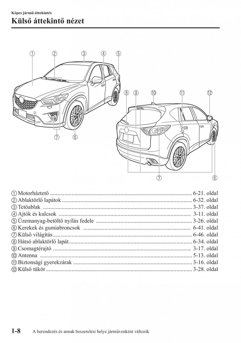 Mazda CX 5 Kezelesi utmutato / page 15