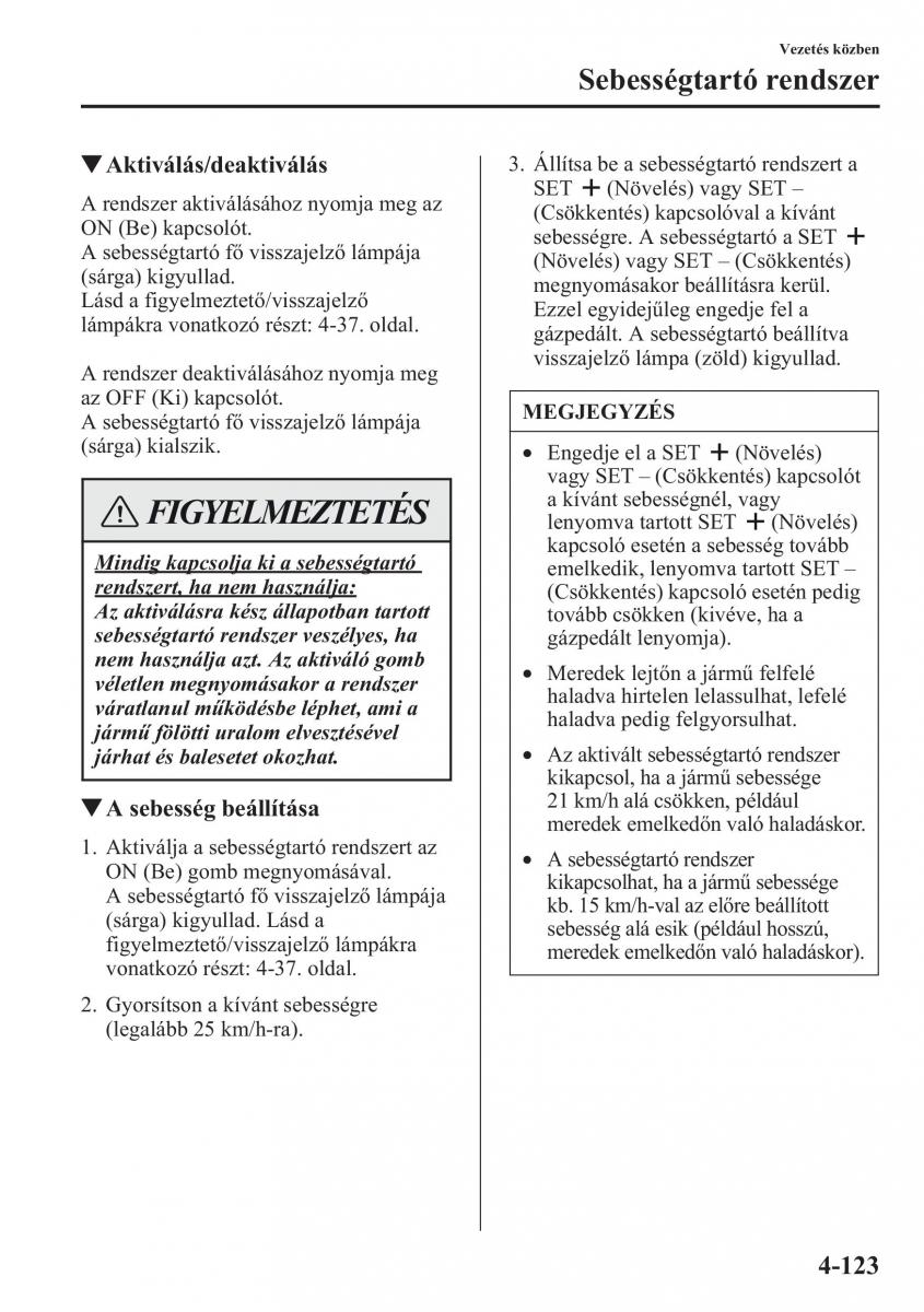 Mazda CX 5 Kezelesi utmutato / page 260